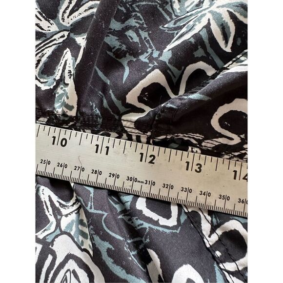 Hobie‎ Vintage Hawaiian Flower Swim Trunks Mens L Black Cargo Pocket - Picture 10 of 10
